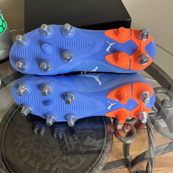 Puma AVANT PRO RUGBY BOOTS/CLEATS Puma Blue/Orange (10614 03) Mens Size 7 New! - Picture 8 of 11